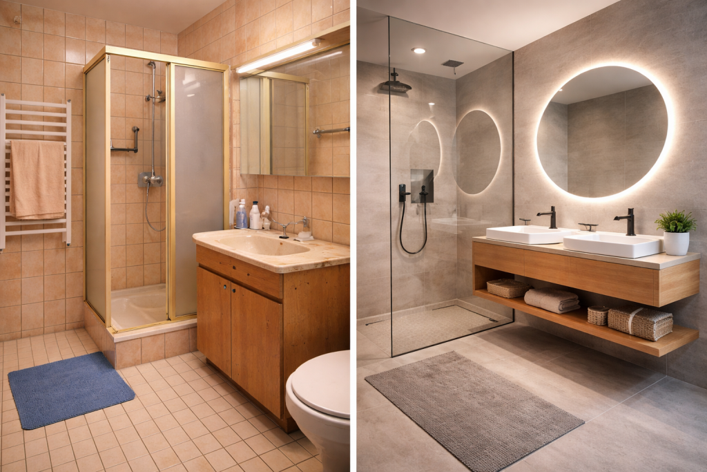 Modernisierung von Dusche, WC oder Waschtisch